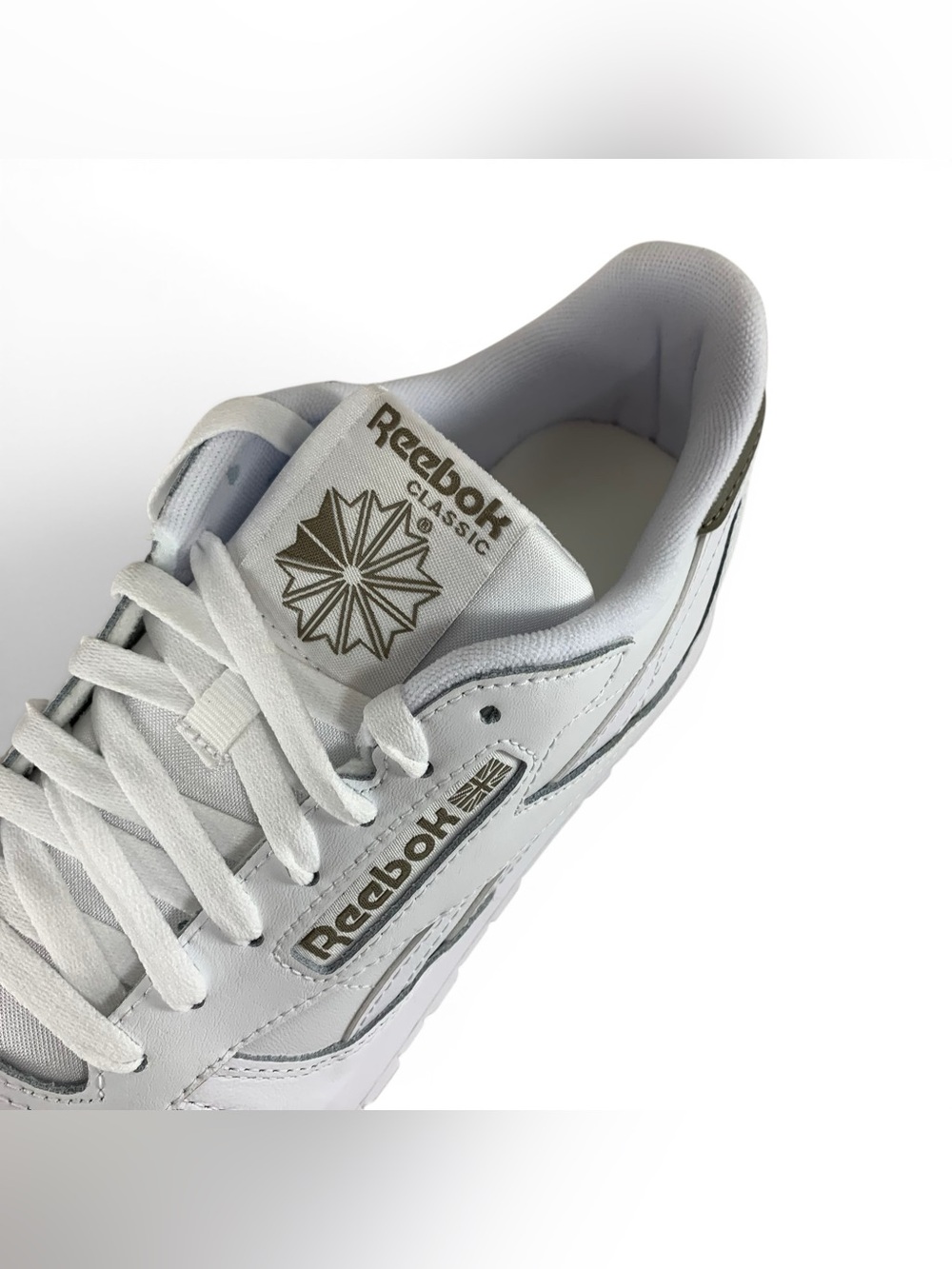 Reebok Classic Leather White Gritty Grey Men's Shoes Sneakers 100242398 - Picture 7 of 10